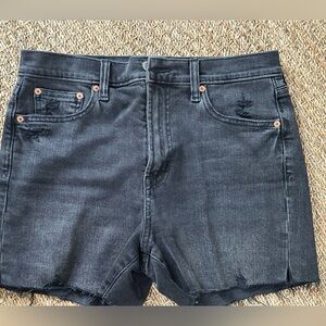 Gap Black Distressed Denim Shorts